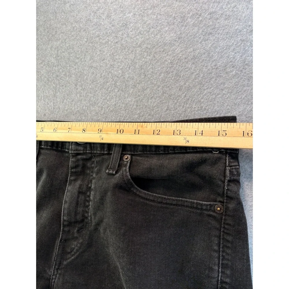 Levi's 502 Regular Taper Denim‎ Shorts Mens 32 Black Raw Hem Cut Off 36555-0295